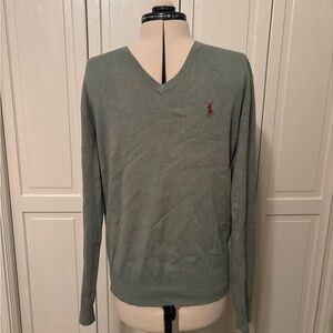 Polo by Ralph Lauren Olive V-Neck Sweater